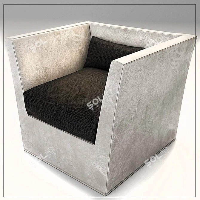 Title: Meridiani Quinn: Italian Small Armchair 3D model image 3