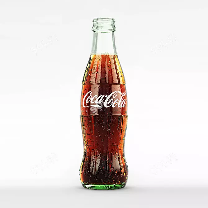 Refreshing CocaCola 0.33L Bottle 3D model image 1