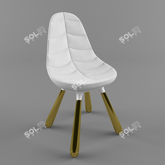 Royal Tudor Chair: Majestic Luxury 3D model image 1