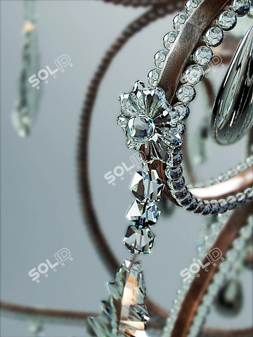 Elegant Carrillo Chandelier 3D model image 2