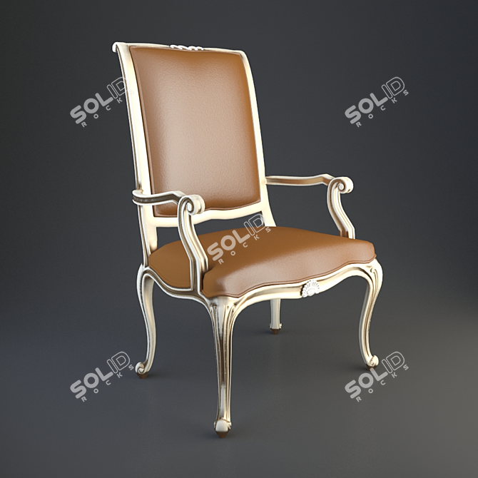 Elegant Vintage Chair 3D model image 1