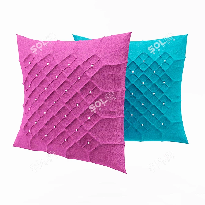 Elegant Cushion: Chic Beauty 3D model image 1