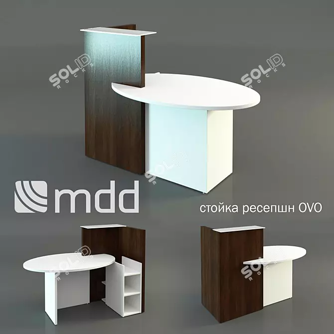MDD Ovo: The Ultimate Reception Desk 3D model image 1