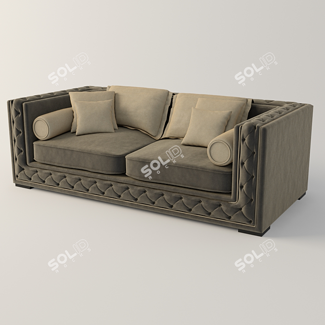 Luxury Zanaboni Atlantique Sofa 3D model image 1