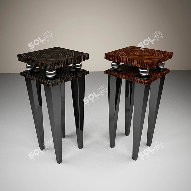 Elegant Capital Decor Coffee Table 3D model image 1