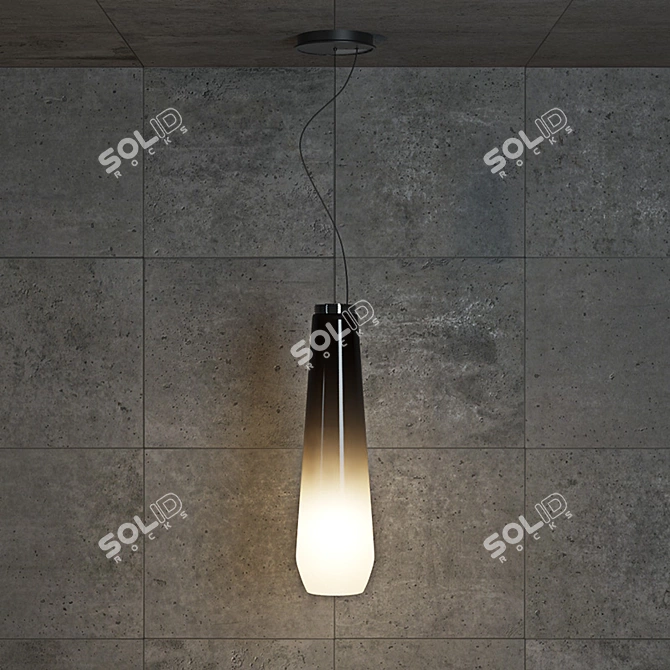 Futuristic Illuminated Glass Drop 3D model image 2