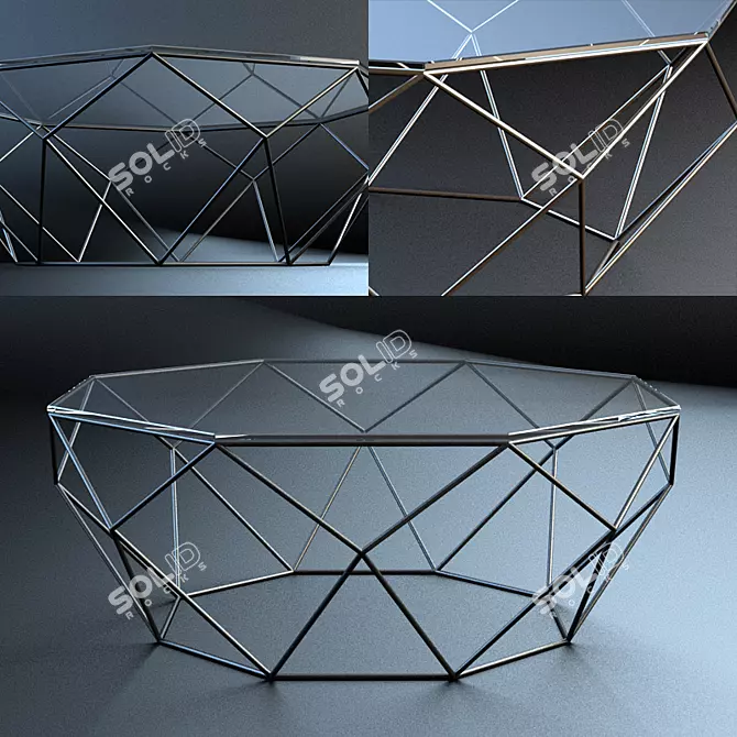 Italian Cocktail Table by Roche Bobois - Stylish & Functional 3D model image 1