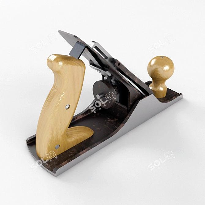 Vintage Hand Planer 3D model image 2