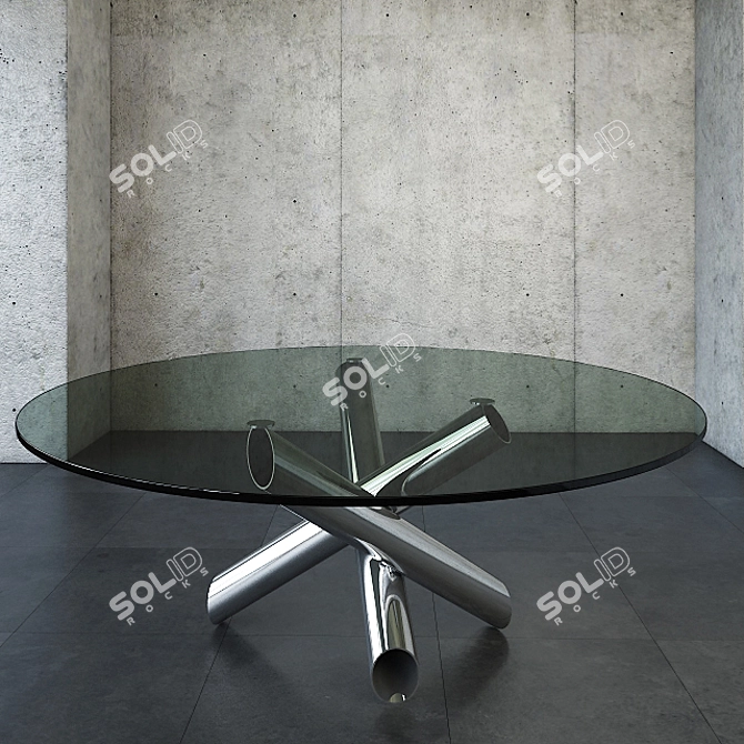 Circular 170cm Diameter Table 3D model image 1