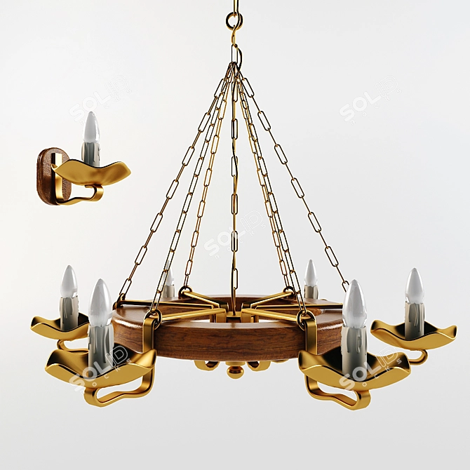 Timeless Elegance: Classic Ceiling Lamp 3D model image 1