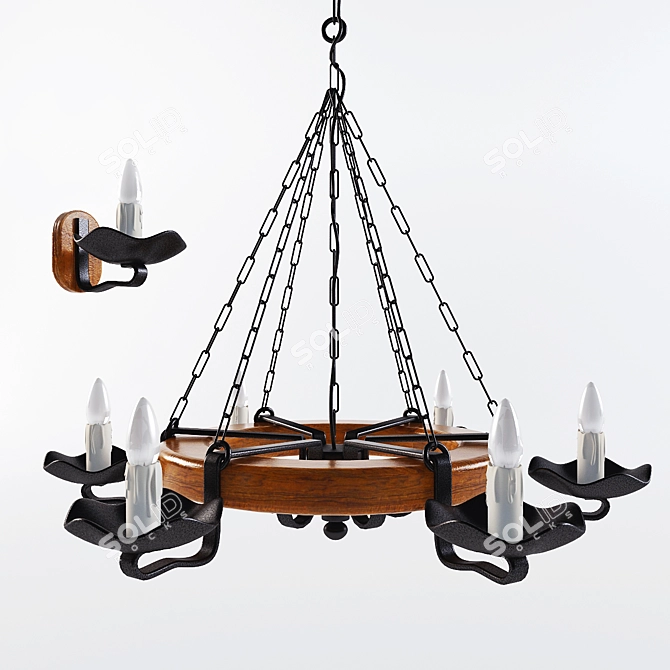 Timeless Elegance: Classic Ceiling Lamp 3D model image 2