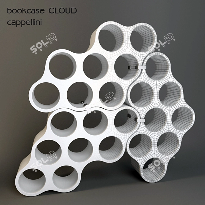 Cloud Bookcase - Modular Design 3D model image 2