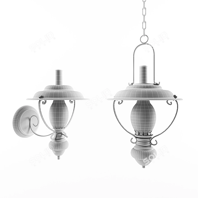 Nostalgiq Classic Ceiling Lamp 3D model image 2