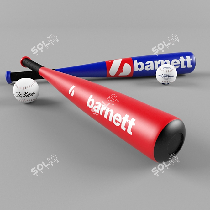 Playball Set: Ball and Bat 3D model image 2