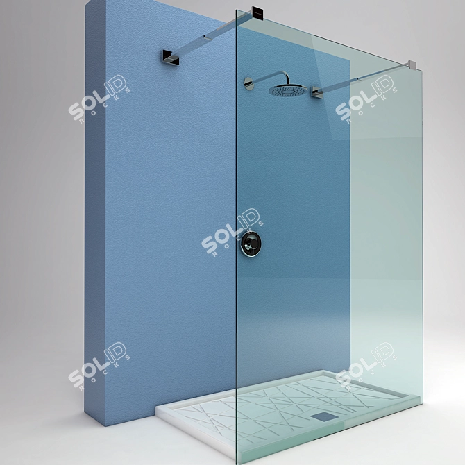 Vitruvit Shower Tray: Elegant & Durable 3D model image 1
