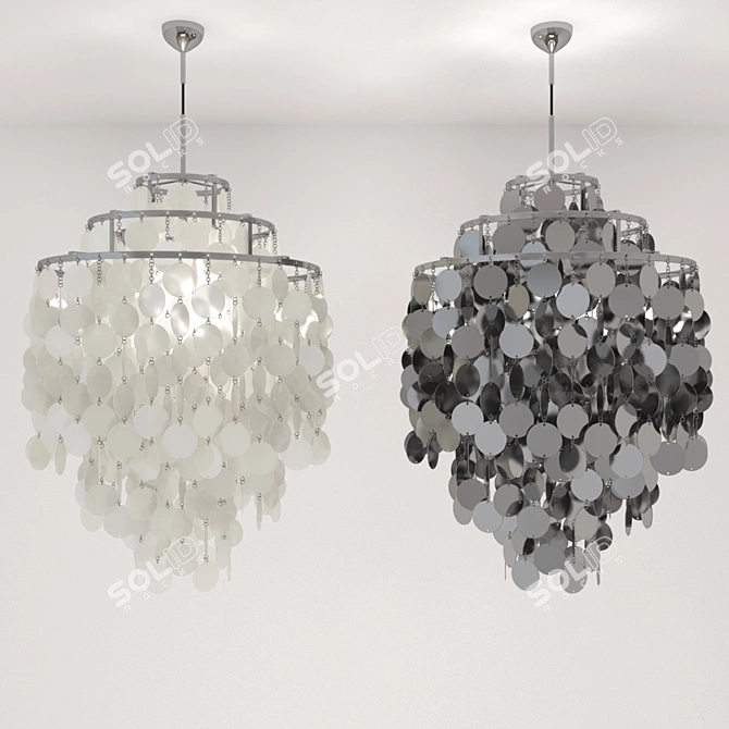 Panton FUN Chandelier | 60cm Height | 45cm Diameter 3D model image 1