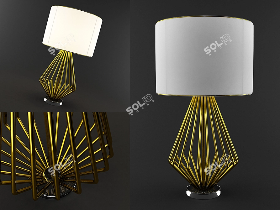 Golden Elegance: Truman Table Lamp 3D model image 1