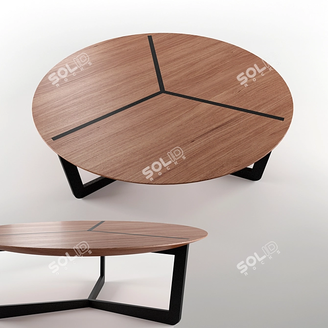 Minimalist Coffee Table T134: Sleek Design, Quality Craftsmanship 3D model image 2