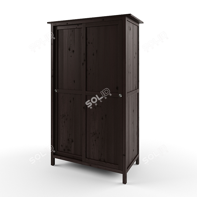 Sleek Sliding Door Wardrobe 3D model image 1