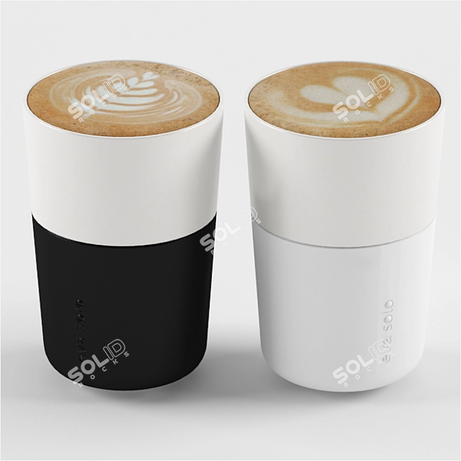 Eva Solo Latte Glasses: Vibrant Colors & Beautiful Latte Art 3D model image 1