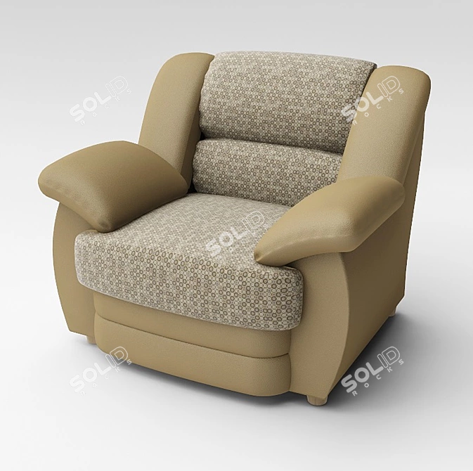 Title: Comfy Encasa Armchair 3D model image 1