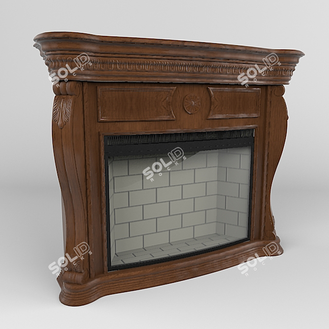 Cosy Fire: Russian Fireplace 3D model image 1