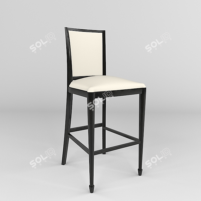 Stylish Bar Chair 3D model image 1