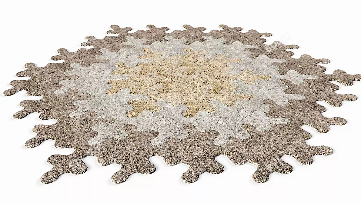 Contemporary Art Carpet, 200cm 3D model image 1