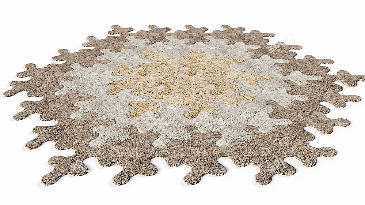Contemporary Art Carpet, 200cm 3D model image 3