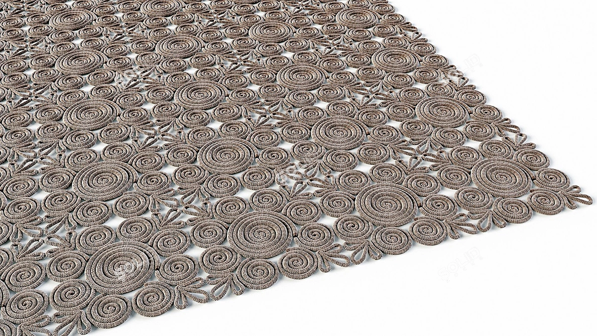 Cozy Knitted Carpet - 310x210 3D model image 1