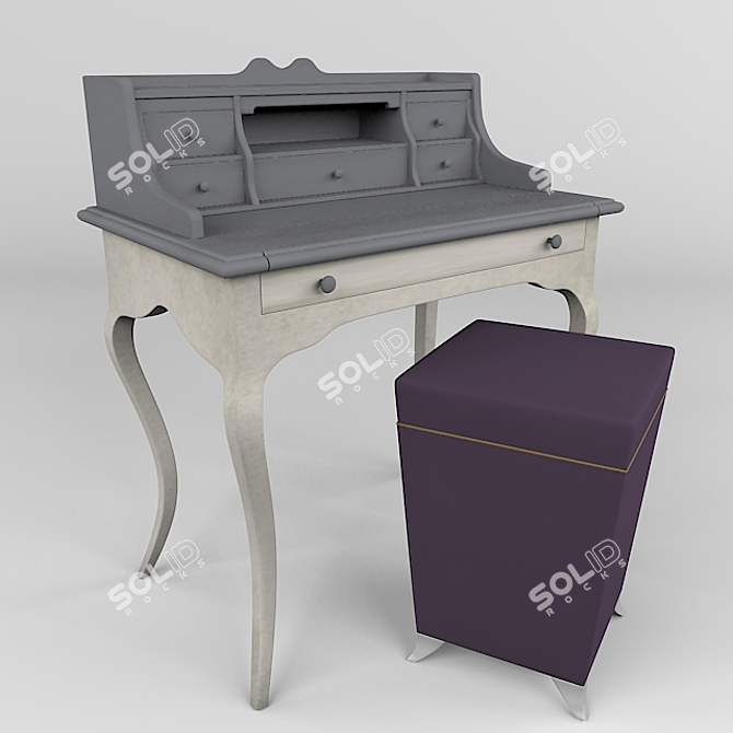 Glamour Vanity Table 3D model image 1