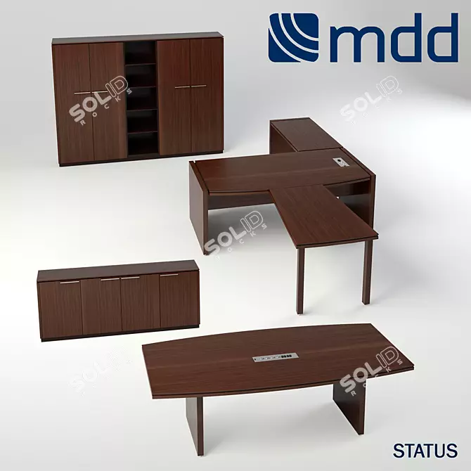 Status Executive Office Furniture 3D model image 1