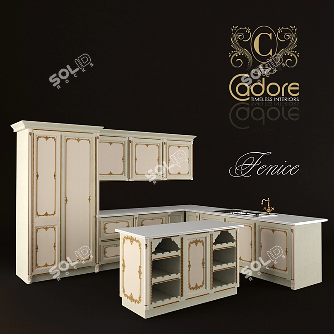 Italian Factory Cador: Fenice Kitchen 3D model image 1