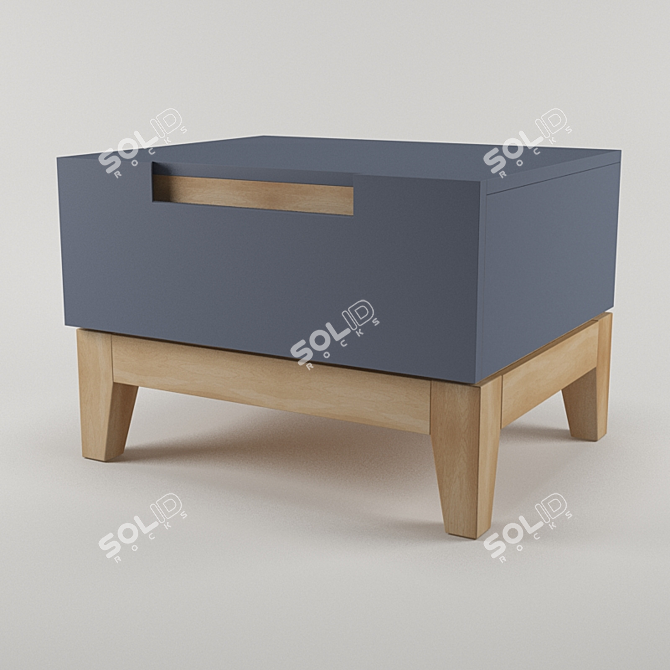 Eleganter Grau-Kommode fürs Schlafzimmer 3D model image 1