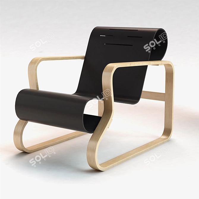 Alvar Alto 42 Chair: 3D Model with Vray Material 3D model image 2