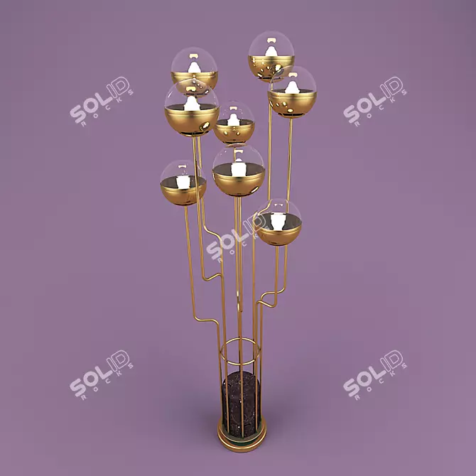 Elegant Niku Floor Light 3D model image 1