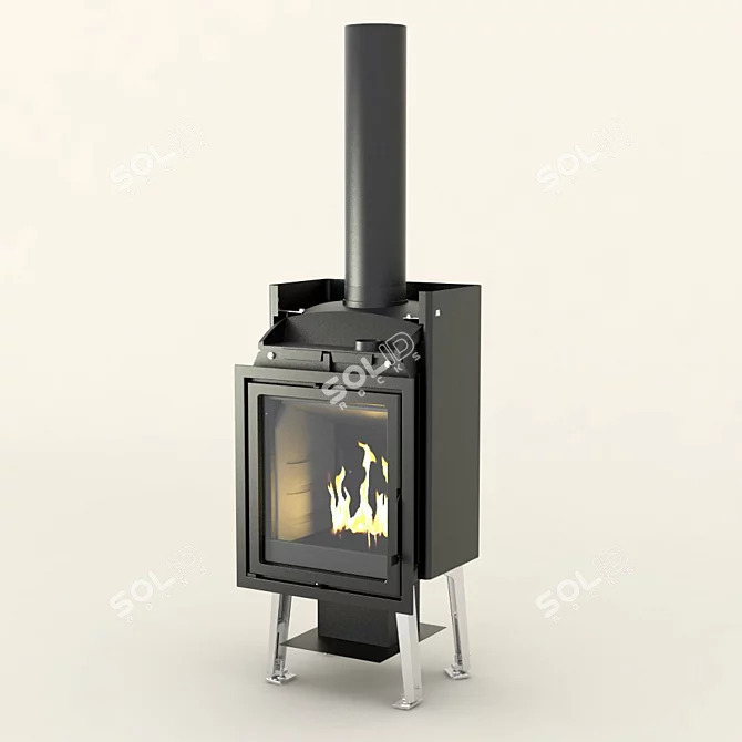 JOTUL F350: Elegant and Efficient Wood Burning Stove 3D model image 1