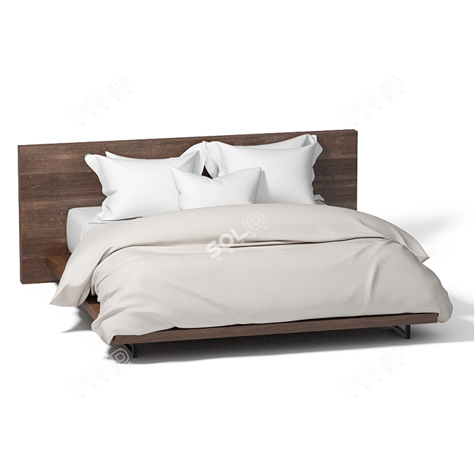 Modern Atwood King Bed 3D model image 1