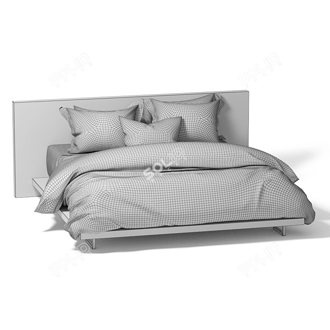 Modern Atwood King Bed 3D model image 2