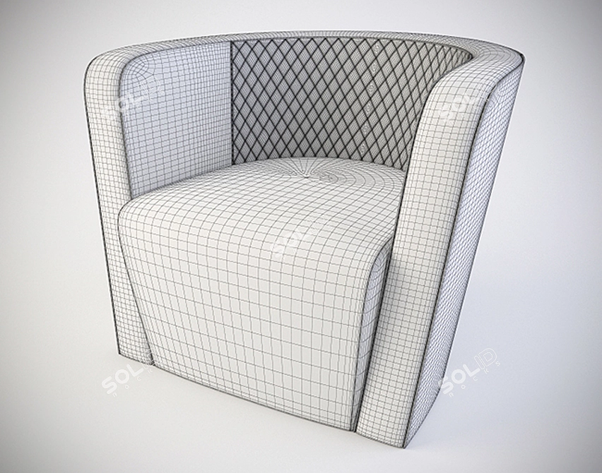 Malerba Red Carpet Chair: Luxurious Elegance 3D model image 3