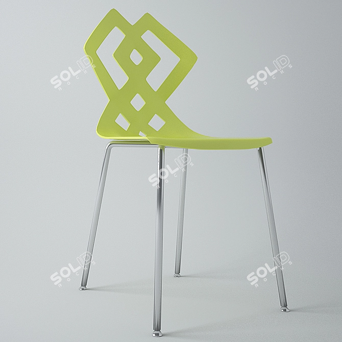 Elegant Zahira Chair by ALMA Design 3D model image 1