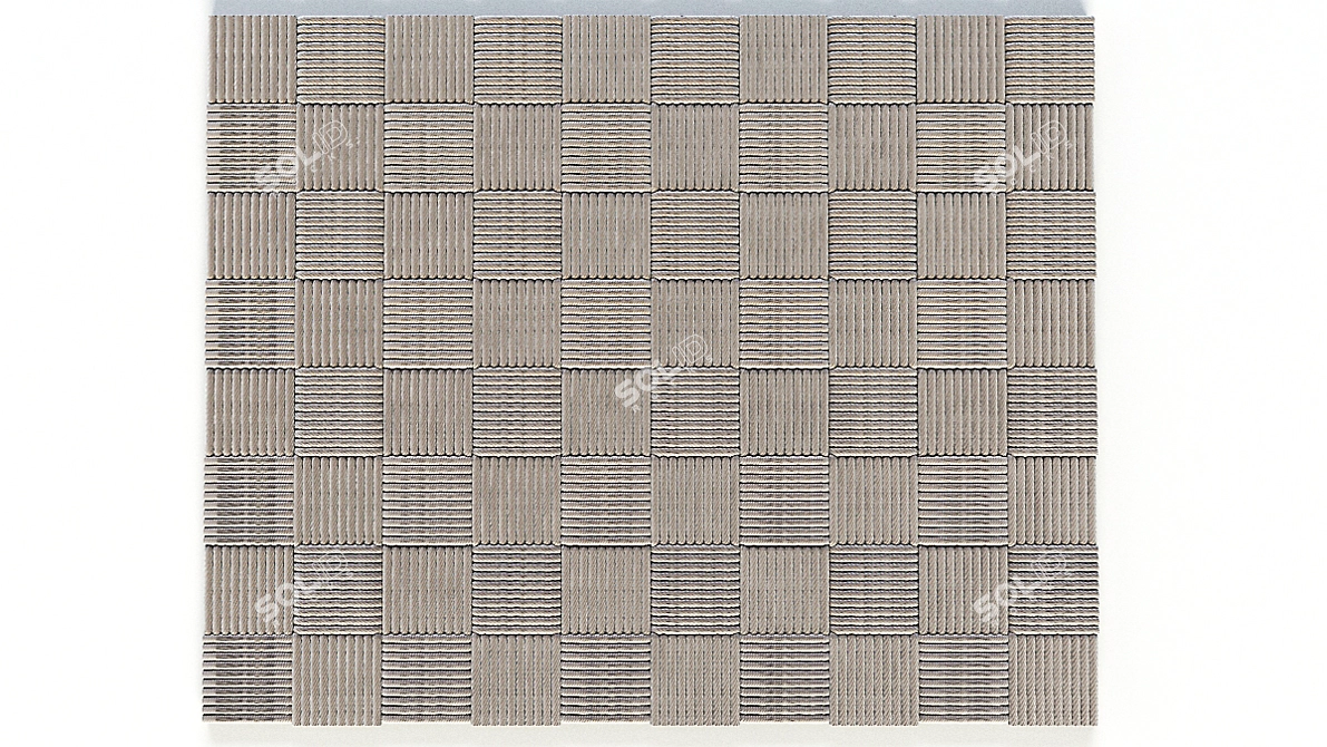 Contemporary Abstract Art Carpet 3D model image 2