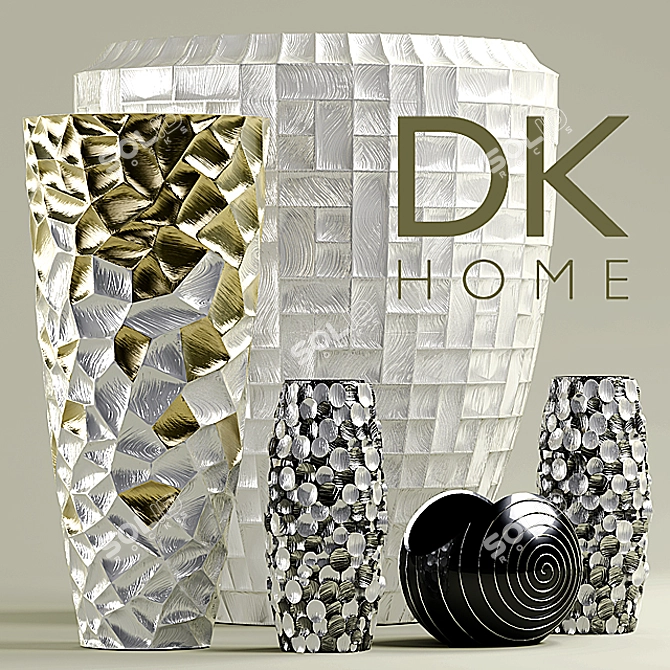 Elegant DK Home Vases 3D model image 1