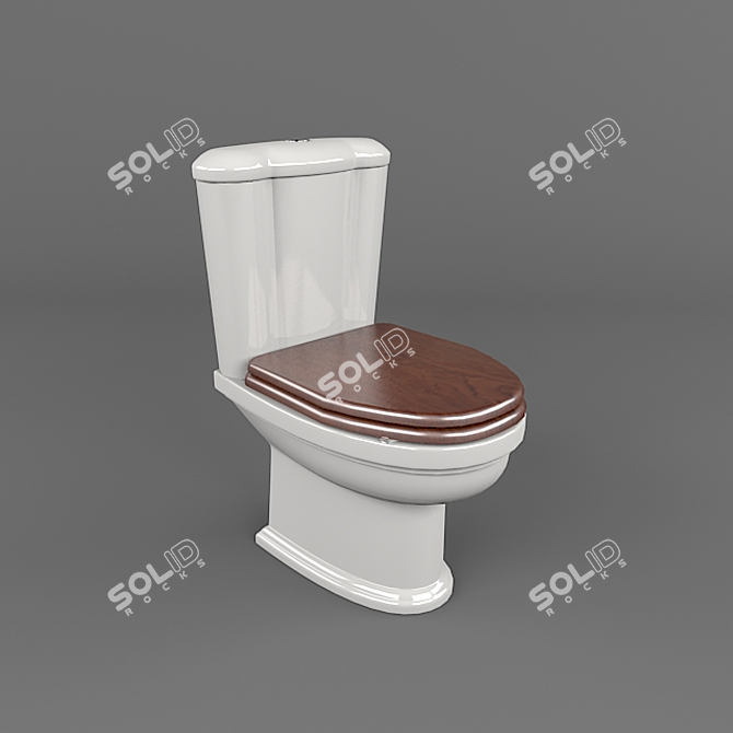 Title: Stylish Ceramic Toilet 3D model image 1