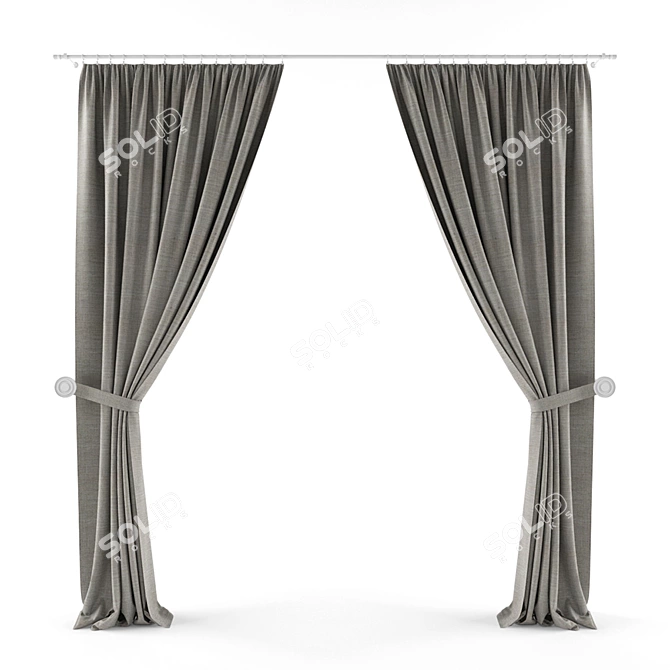 Sleek Window Shade 3D model image 1