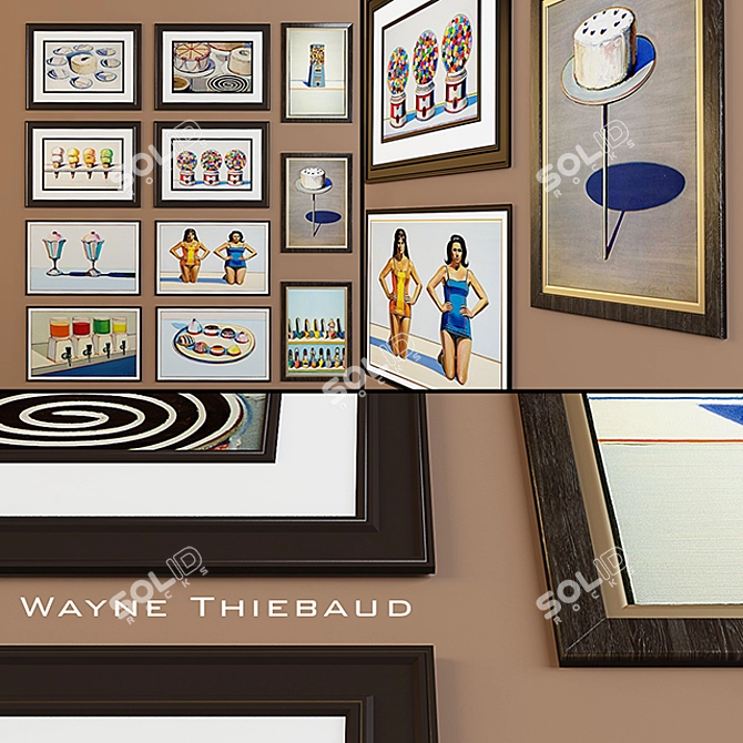 Title: Iconic Wayne Thiebaud Art 3D model image 1