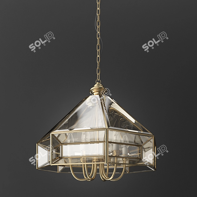 TINKO Tiffany Chandelier 189: Elegant and Illuminate 3D model image 1
