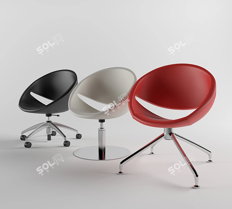 Ares Line Mya Chair - Set of 3 3D model image 1