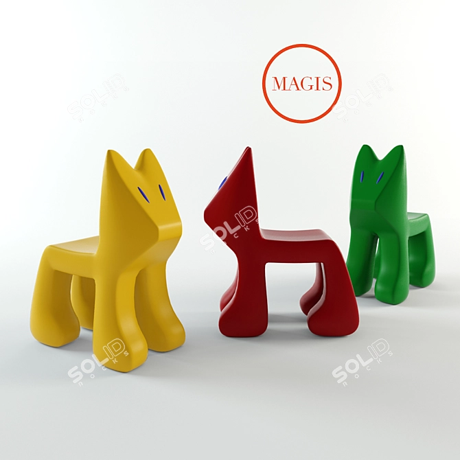 Julian Kids Animal Chair 3D model image 1