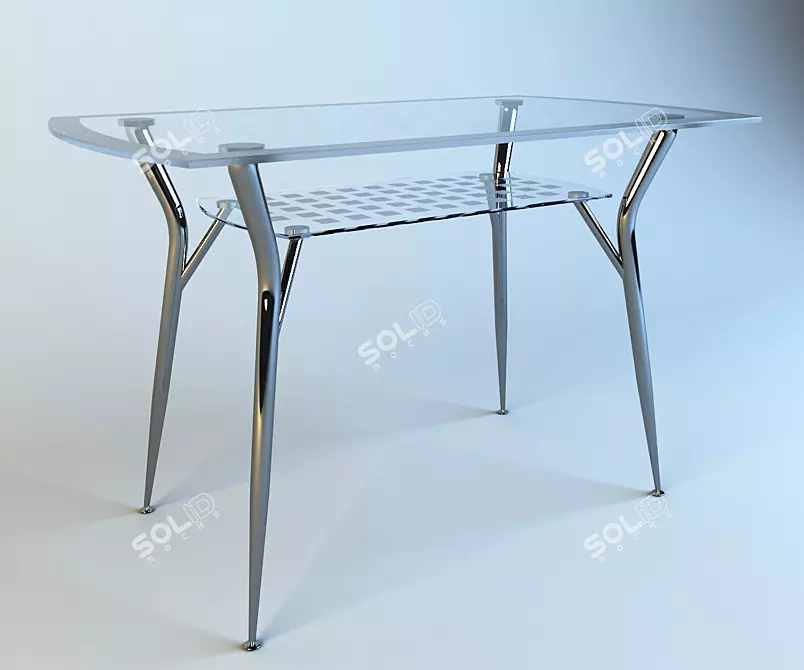 Elegance Glass Table A604 3D model image 1